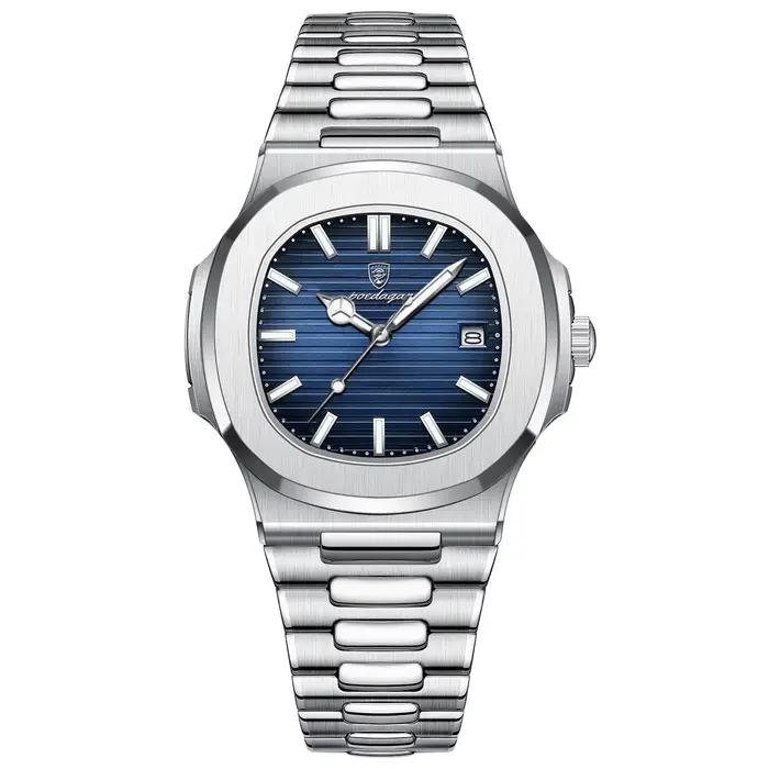 POEDAGAR Top marque de luxe homme montre sport étanche lumineux Date hommes montre-bracelet cadran c
