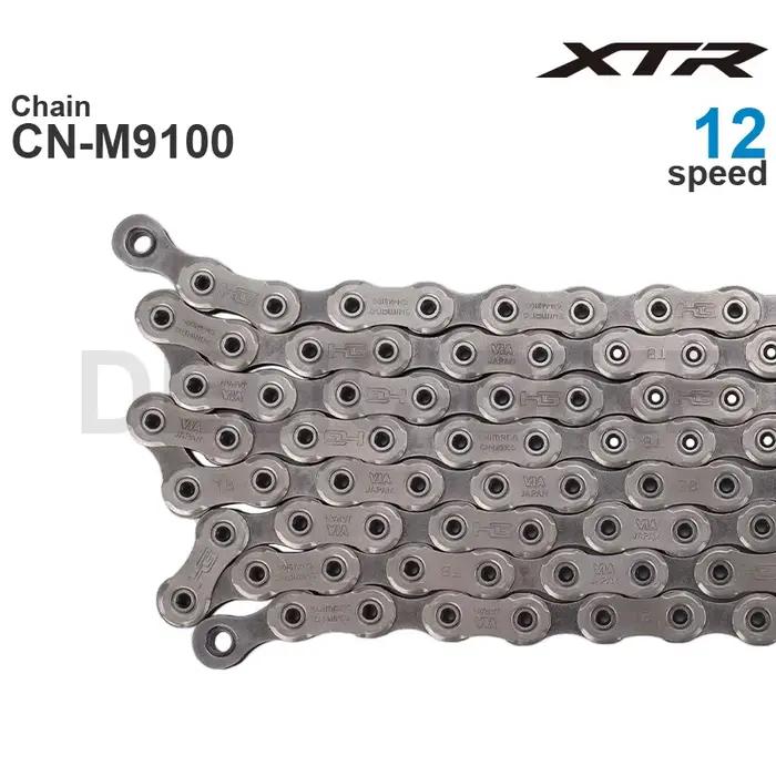 Chaîne d'origine SHIMANO XTR CN-M9100 chaîne de VTT vtt 12 vitesses M9100 116/126L avec lien rapide