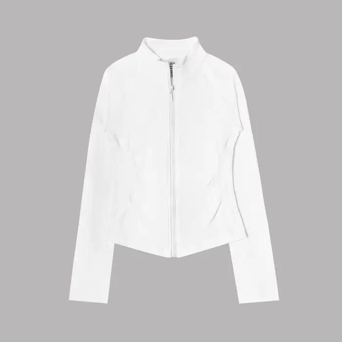 NCLAGEN Veste de sport pour femme avec fermeture éclair, vêtements de sport, manches longues, entraî