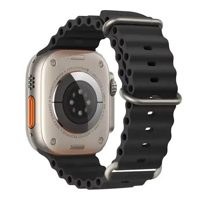 Bracelet océan pour Apple Watch Ultra 2 bandes 49mm 10 9 8 7 45mm 41mm Bracelet en Silicone iWatch 6