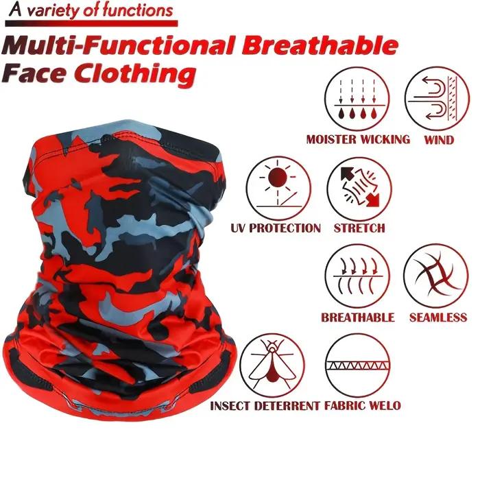 Protection UV extérieure bandana écharpe cou plus chaud multifonctionnel pêche randonnée cyclisme vi