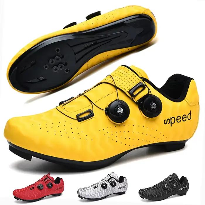 Chaussures de cyclisme professionnelles pour hommes et femmes, chaussures de compétition de cyclisme