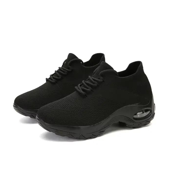 Baskets de course légères pour femmes, chaussures de sport respirantes, coussin d'air, tissage volan