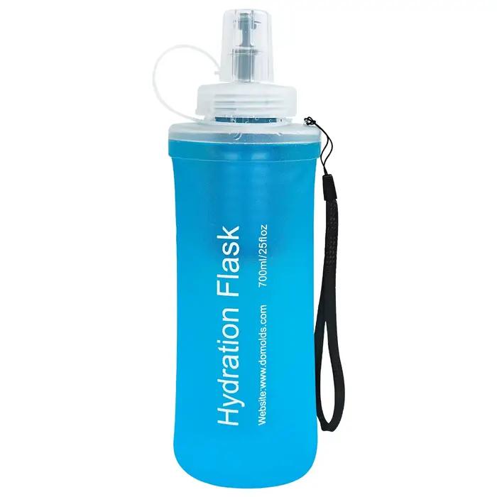 Bouteille d'eau pliable en TPU souple, grand volume, randonnée, camping, cyclisme, course à pied, sp