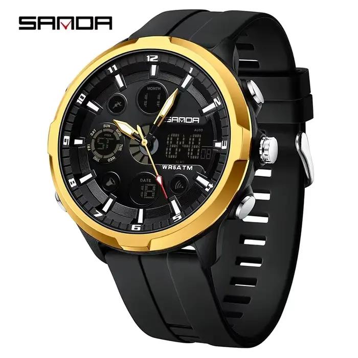 SANDA 9053 50M montre-bracelet à Quartz étanche pour homme Relogios Masculino G sport militaire mont