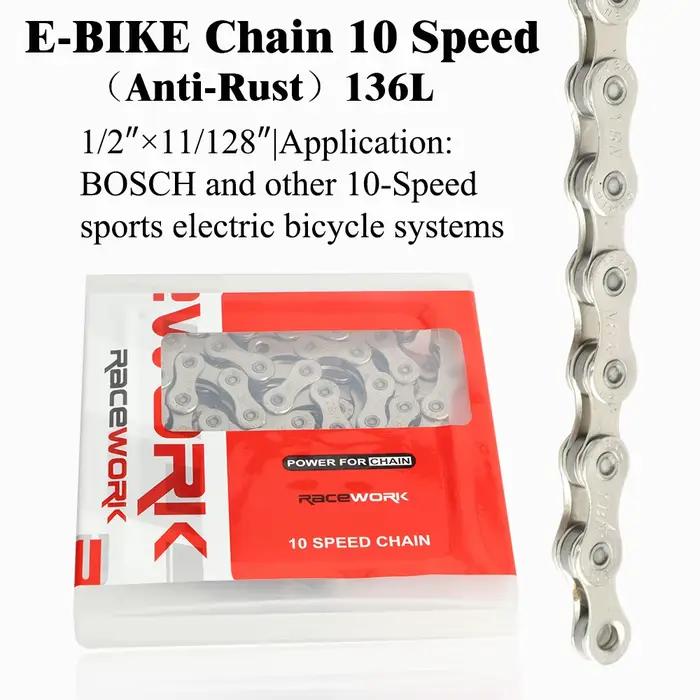 Chaîne de vélo électrique 8 9 10 11 12 vitesses chaînes de vélo de Sport électrique 136 maillons piè