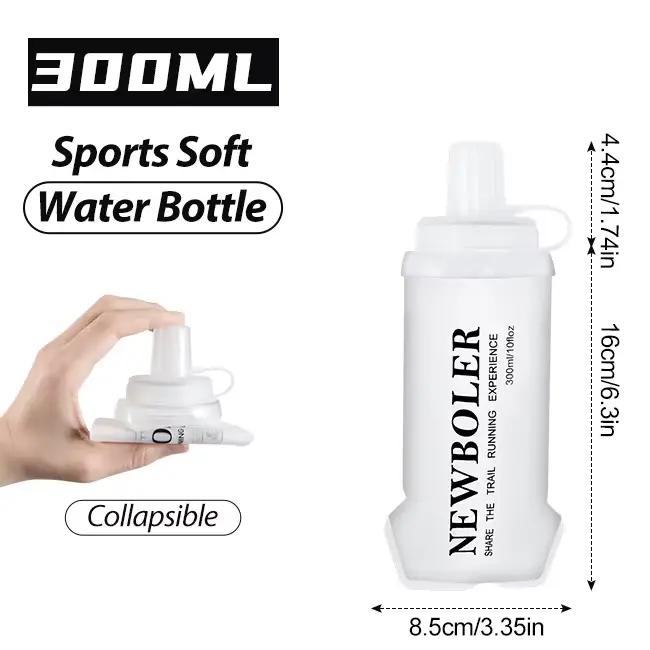 Bouteilles d'eau de sport NEWBOLER sans BPA, gourde souple pliable, course à pied, camping, randonné