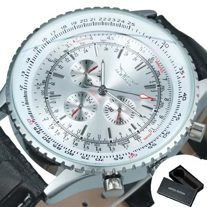 Montre automatique de sport JARAGAR pour hommes, multifonctionnelle avec sous-cadrans, montres mécan