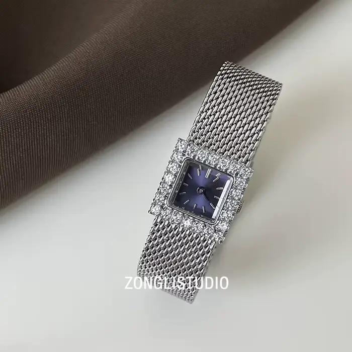Haute qualité nouvelle montre pour femme à quartz montre plaquée or 18 carats luxueux petit cadran c