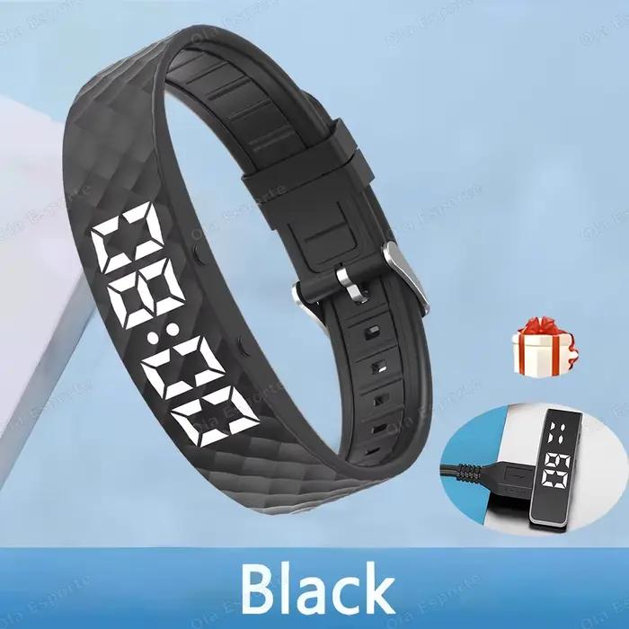 Montre connectée pour hommes et femmes, podomètre, bracelet de fitness, compteur de pas, modes multi