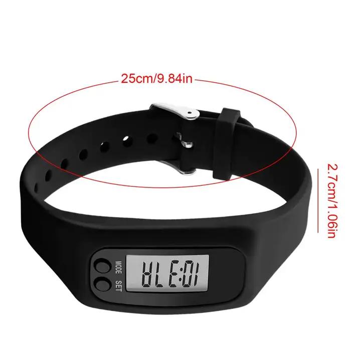 Bracelet podomètre avec écran LCD, montre à grand écran avec podomètre, montre de suivi de la forme 