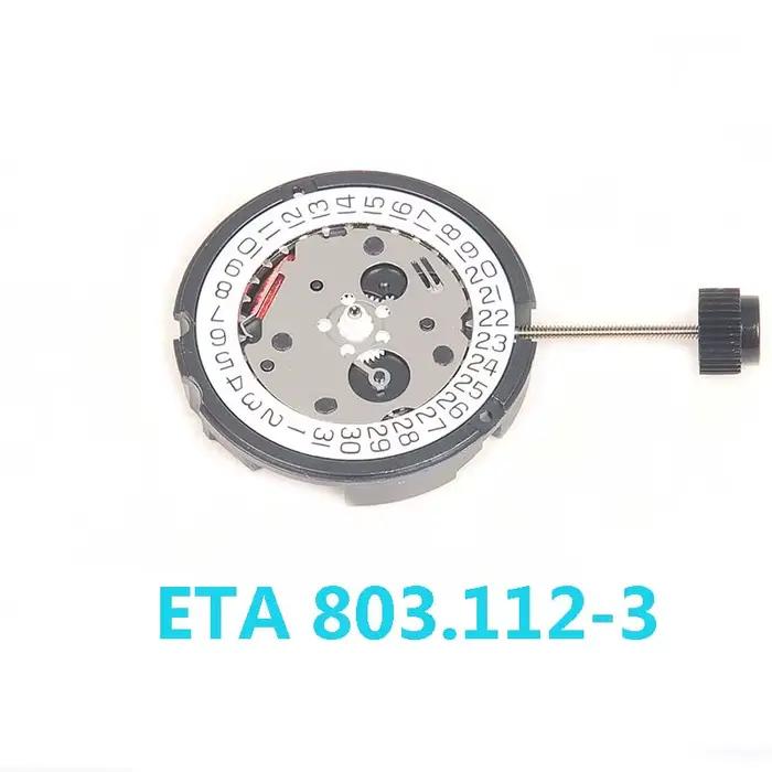 Mouvement de montre standard ETA 803.112, 3 aiguilles avec date, mouvement suisse, 803, 112