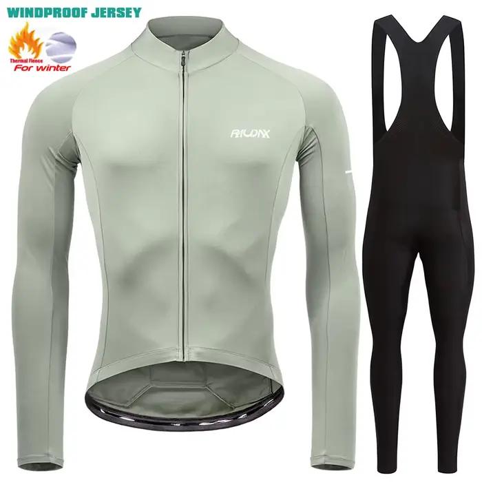 Raudax-Maillot de vélo de montagne à manches longues, vêtements de cyclisme, thermique, sourire, gar