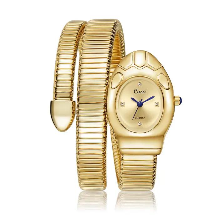 Montre de luxe en acier inoxydable pour femme, montre-bracelet à quartz, bijoux habnommée pour dame,