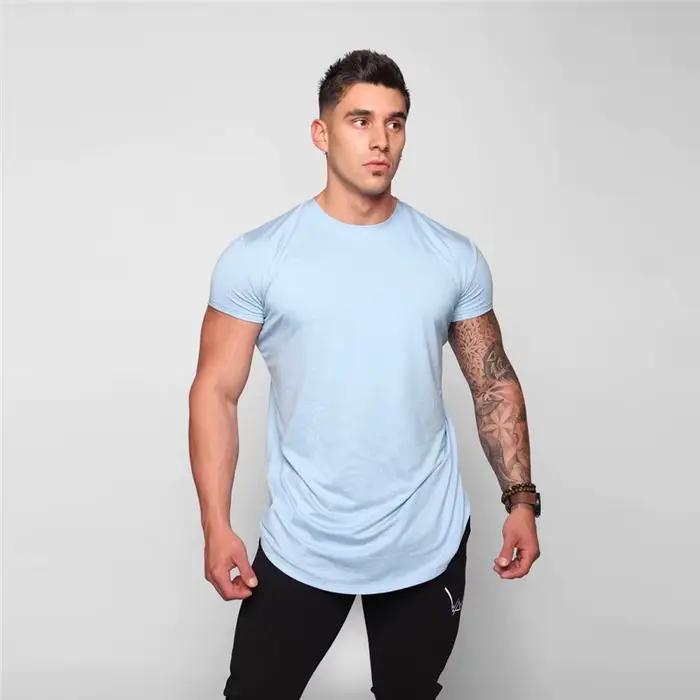 Nouveaux hommes T-shirt à manches courtes à séchage rapide T-shirt de course homme fitness entraînem