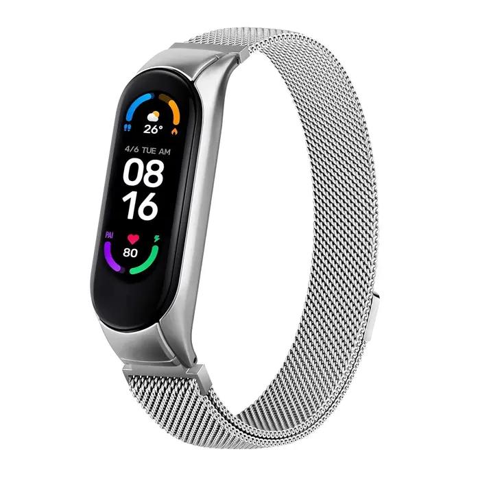 Bracelet de montre en métal pour Xiaomi Band 6 5 3 4, Bracelet magnétique de remplacement pour montr