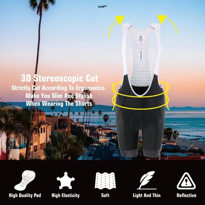 KEMALOCE-Cuissard à bretelles de cyclisme pour femme, short de vélo d'été respirant, short de vélo n