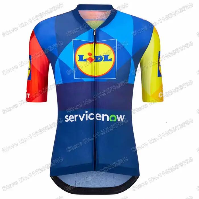Maillot de Cyclisme Équipe Lidl 2026,Vêtements de Cyclisme Champion du monde Mads Pedersen,Tenue hom