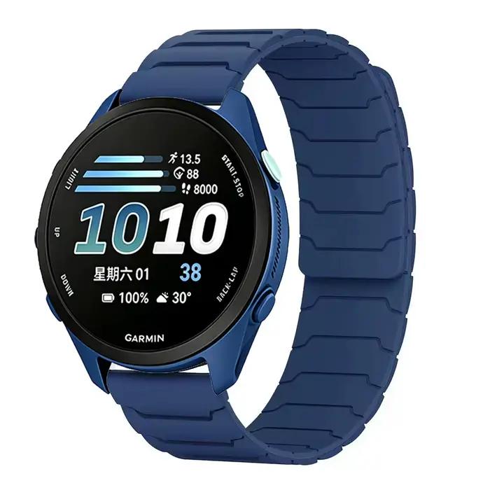 Bracelet magnétique en silicone 20 mm 22 mm pour Garmin Forerunner 170 70 165 970 965 255, bracelet 