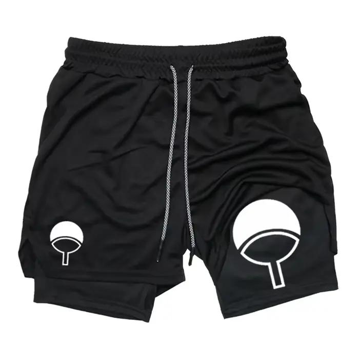 Shorts d'entraînement 2-en-1 pour hommes, séchage rapide, avec poche pour téléphone, pour l'été, la 
