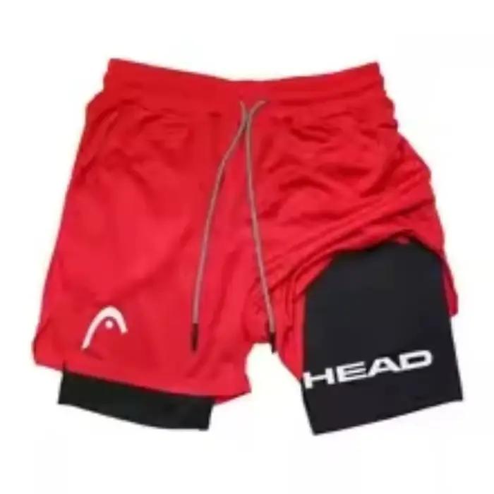 Shorts de course pour hommes, fitness, gym, entraînement, 2-en-1, compression sportive, mode, séchag