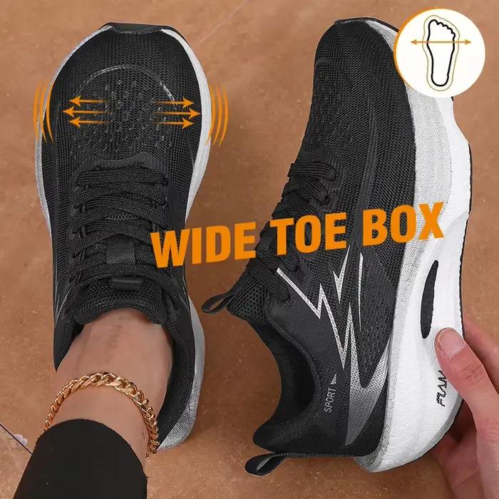 Nouvelles Chaussures de Course Marathon Homme et Femme, Confortables, Respirantes, Légères, avec Pla