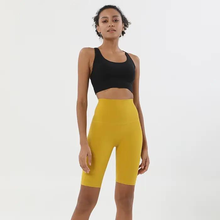 SOISOU-Ensemble de yoga en nylon pour femme, haut de soutien-gorge, short de cyclisme, vêtements de 