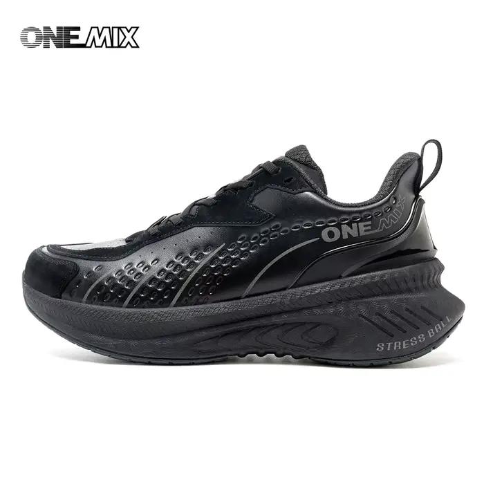 ONEMIX 2025 hiver formation chaussures de course pour hommes chaussures de Sport en cuir chaud résis