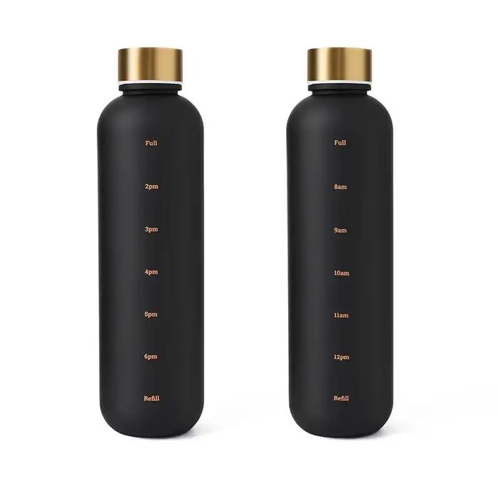 Bouteille de 1000ML avec marqueur de temps, motivation, réutilisable, Fitness, Sports de plein air, 
