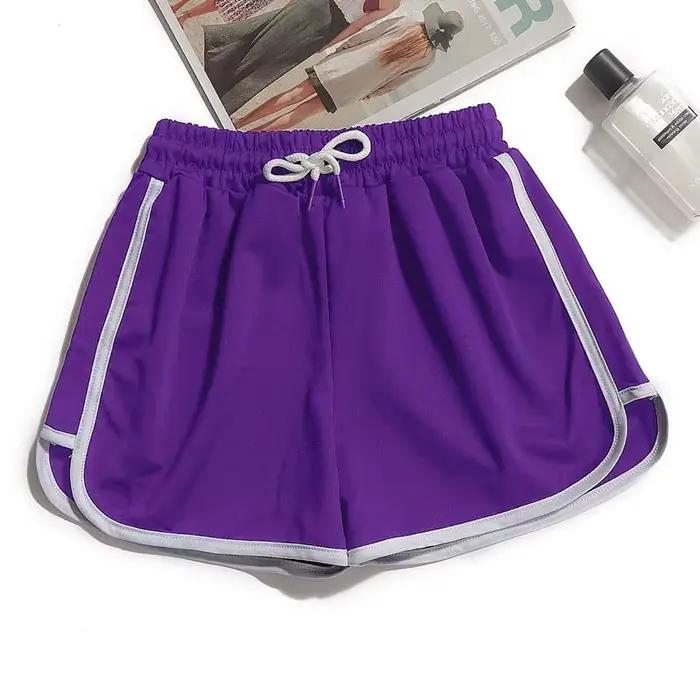 Shorts de course décontractés pour femmes, shorts de sport athlétiques d'été avec cordon de serrage,