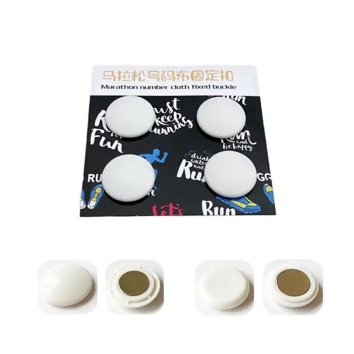 Porte-bavoir magnétique pour Marathon, 4 pièces, numéro de boucle de Triathlon, bouton-pression pour