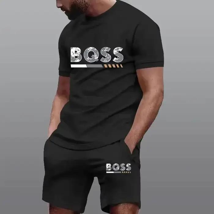Vêtements de sport d'été pour hommes, ensemble deux pièces, mode, fitness, course à pied, décontract