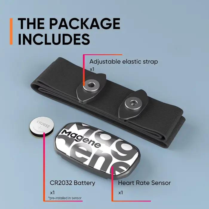 Magene H603 moniteur de fréquence cardiaque sangle pectorale divisée HRM Fitness Tracker Mover Bluet