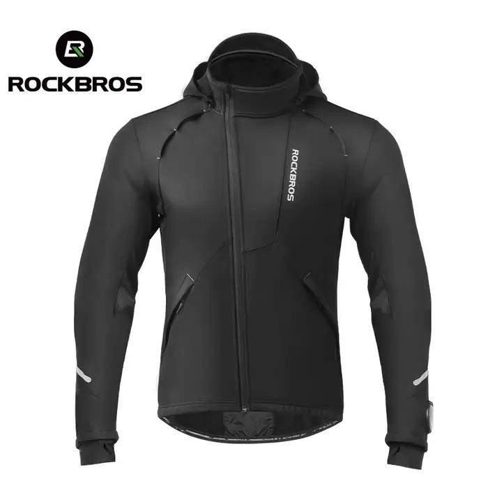 ROCKBROS Vélo Veste Hiver Vélo Vêtements Thermique Polaire À Manches Longues Vélo Vélo Vêtements Plu