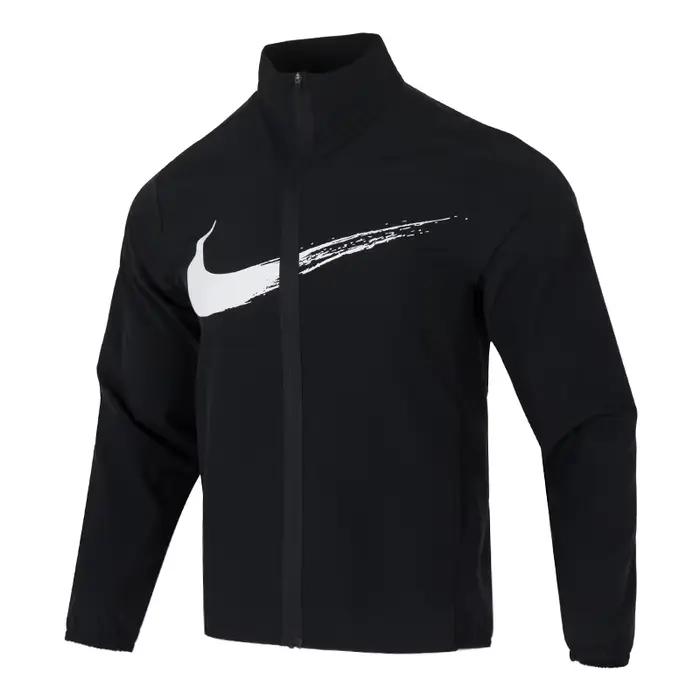 Veste de sport Nike pour hommes avec col montant, coupe-vent, confortable, polyvalente et respirante