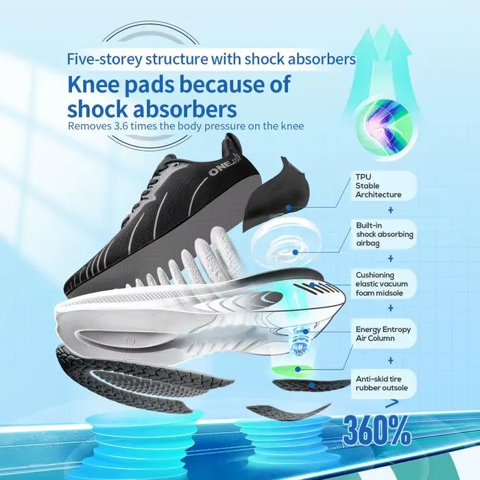 ONEMIX 21608A chaussures de course pour hommes bleu hiver à lacets chaussures de sport femmes antidé