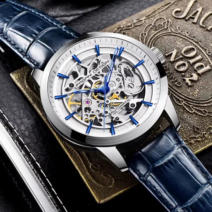 PAGANI DESIGN 2026 Nouvelle Montre Mécanique Squelette pour Homme, Montre Automatique de Luxe Haut d