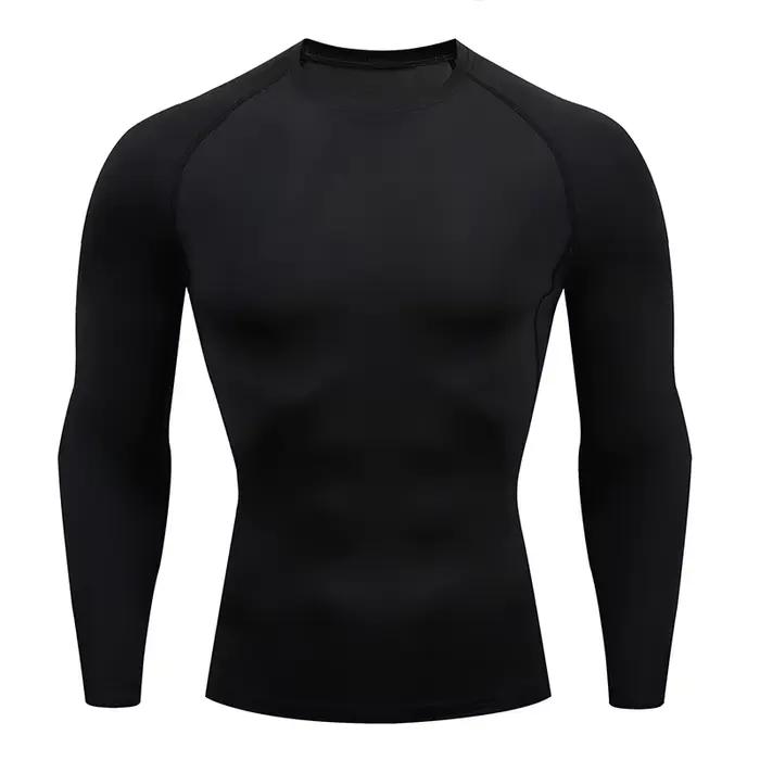 T-shirt à manches longues pour homme, vêtements de sport, fitness, printemps, automne, athlétique, s