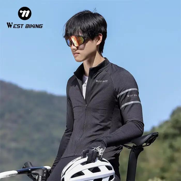WEST BIKING – maillot de cyclisme coupe-vent, respirant, doublure en velours, veste thermique chaude