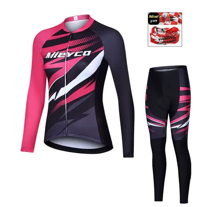 Vêtements de cyclisme pour femmes printemps automne combinaison de sport de plein air maillot de vél