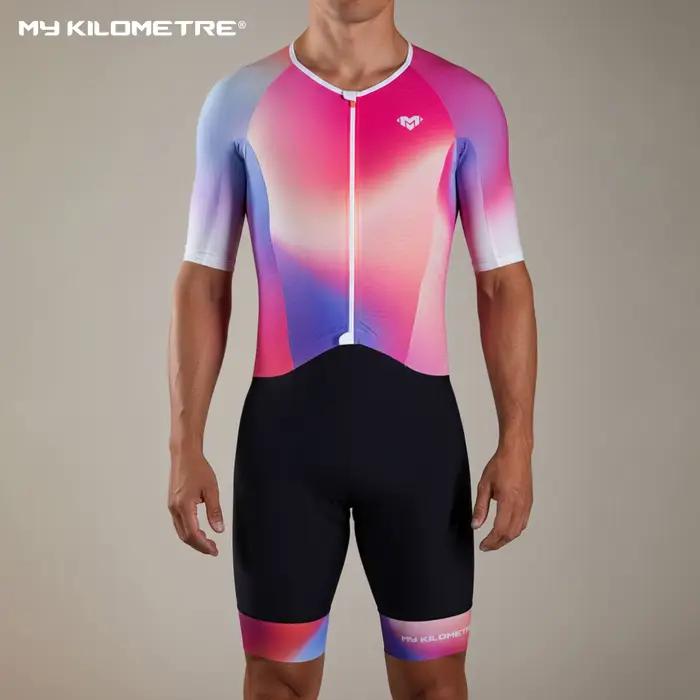 Combinaison de triathlon pour homme, séchage rapide, légère, une pièce, manches courtes - Vêtement d