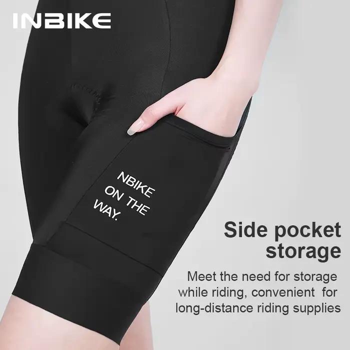 INBIKE-Cuissard de cyclisme pour femme, short de vélo 3D, pantalon avec poches, éponge haute densité