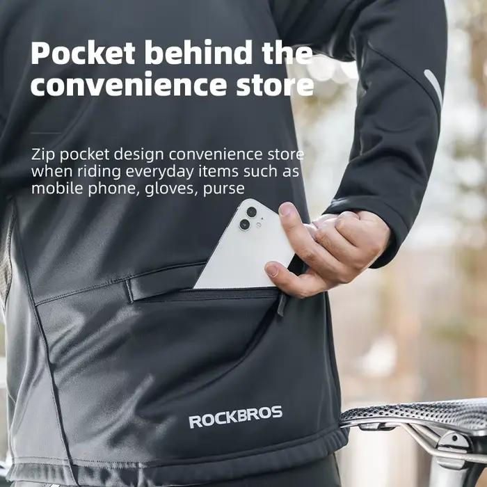 ROCKBROS Vélo Veste Hiver Vélo Vêtements Thermique Polaire À Manches Longues Vélo Vélo Vêtements Plu