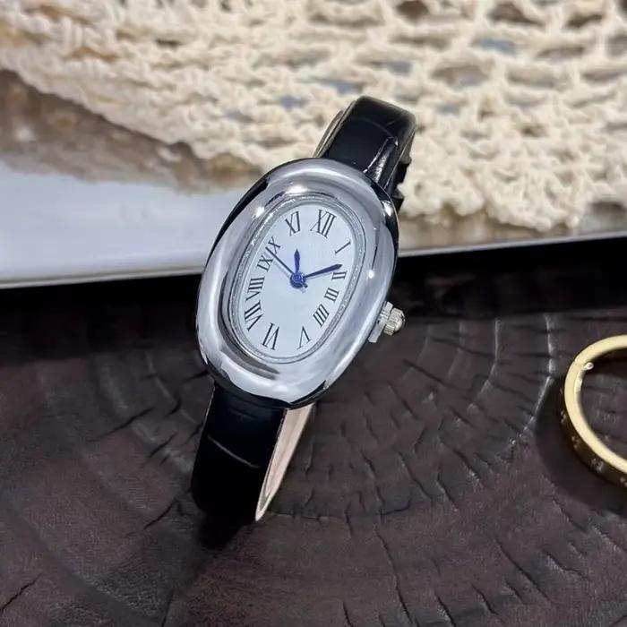 Nouvelle montre-bracelet pour femme, ovale, à quartz, élégante, miniature, style vintage, avec brace