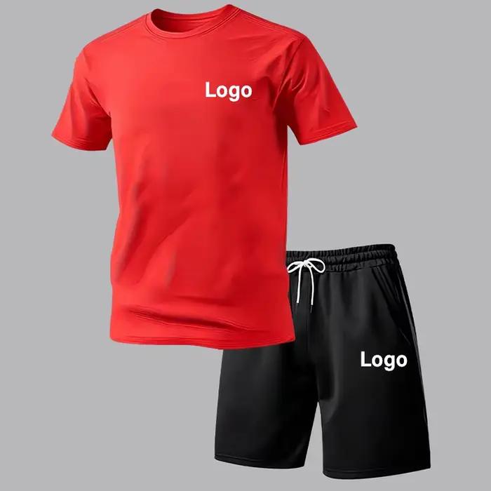 Ensemble 2 pièces personnalisé pour homme : T-shirt et short de sport respirant, léger et confortabl