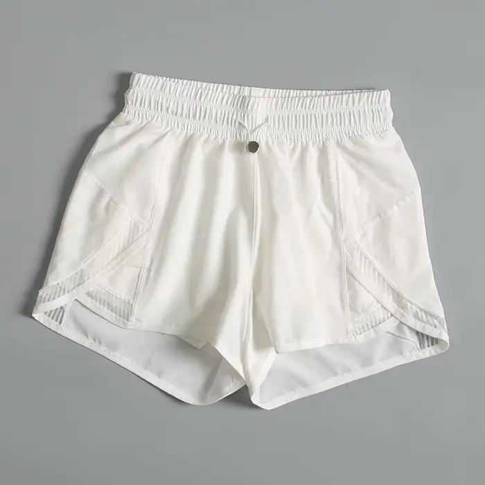 Shorts de sport pour femmes anti-exposition marathon course fitness entraînement trois points pantal