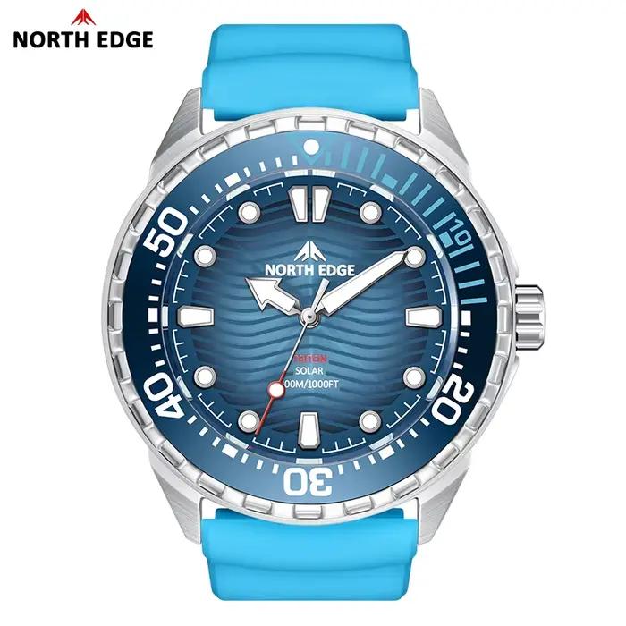 NORTH EDGE TRITON montre de plongée à énergie solaire hommes montres à Quartz de luxe pour hommes bo
