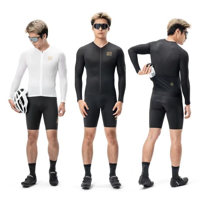 ROCKBROS – Maillot de cyclisme en polaire thermique, ensemble de cyclisme, veste et pantalon à brete