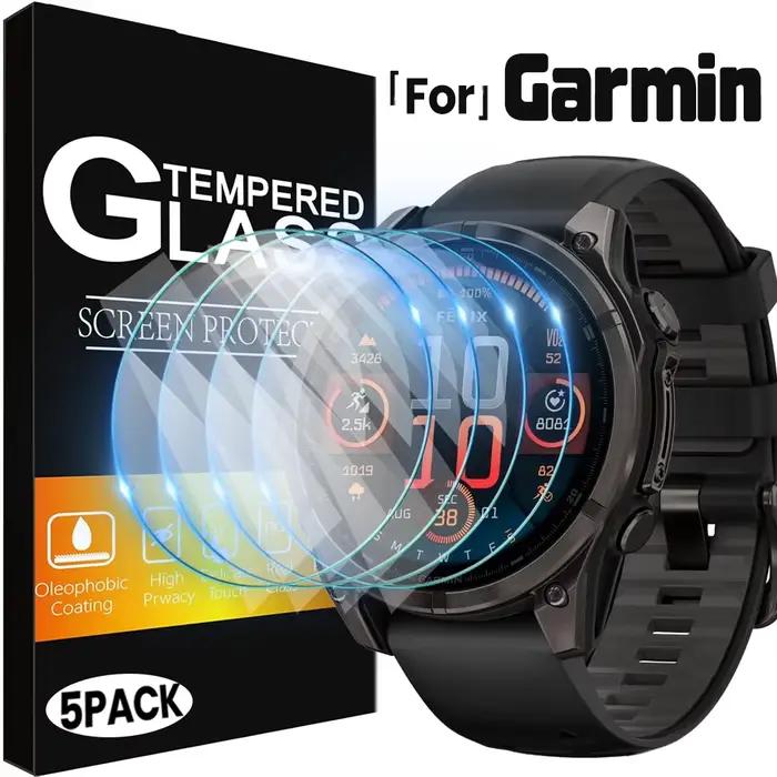 Protecteur d'écran pour Garmin Fenix8 7 6 6S 6X 5s/Vivoactive 3/Forerunner 165 945 955 965 225 255 2
