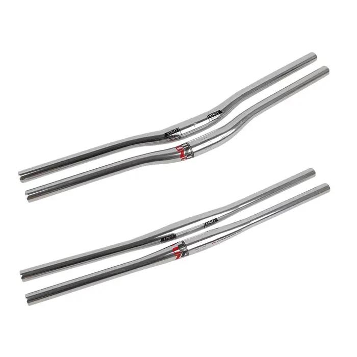 UNO-Guidon plat et courbé pour vélo, couleur argent, pour VTT, dimensions 31.8mm, 640mm, 680mm, 720m